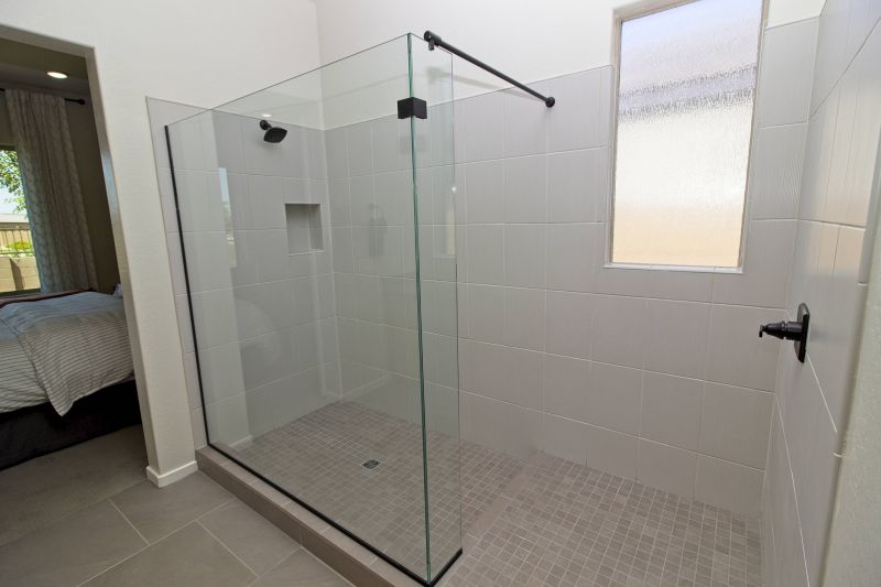 Contemporary Glass Shower with Minimal Frame